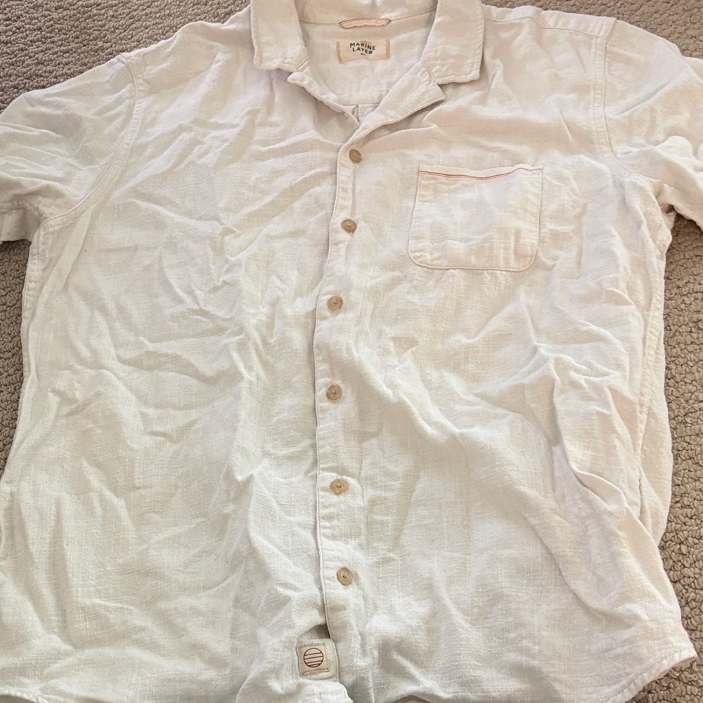 Men’s marine layer buttoned short sleeve